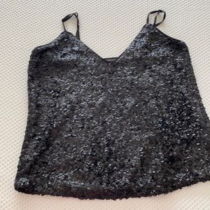 Black sequin top